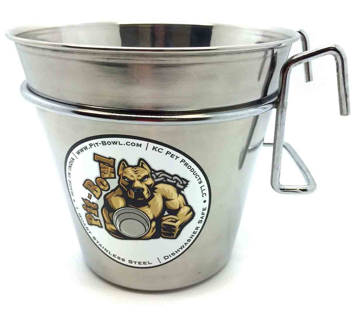 CR82 Pit-Bowl Stainless Steel Bolt-ON 2 to 2.25 qt Dog Crate Water Bowl 
